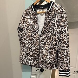 Leopard Print Women's Bomber Jacket
